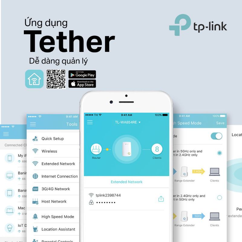Bộ mở rộng sóng Wifi TP-Link TL-WA854RE chuẩn N 300Mbps - Hàng Chính Hãng