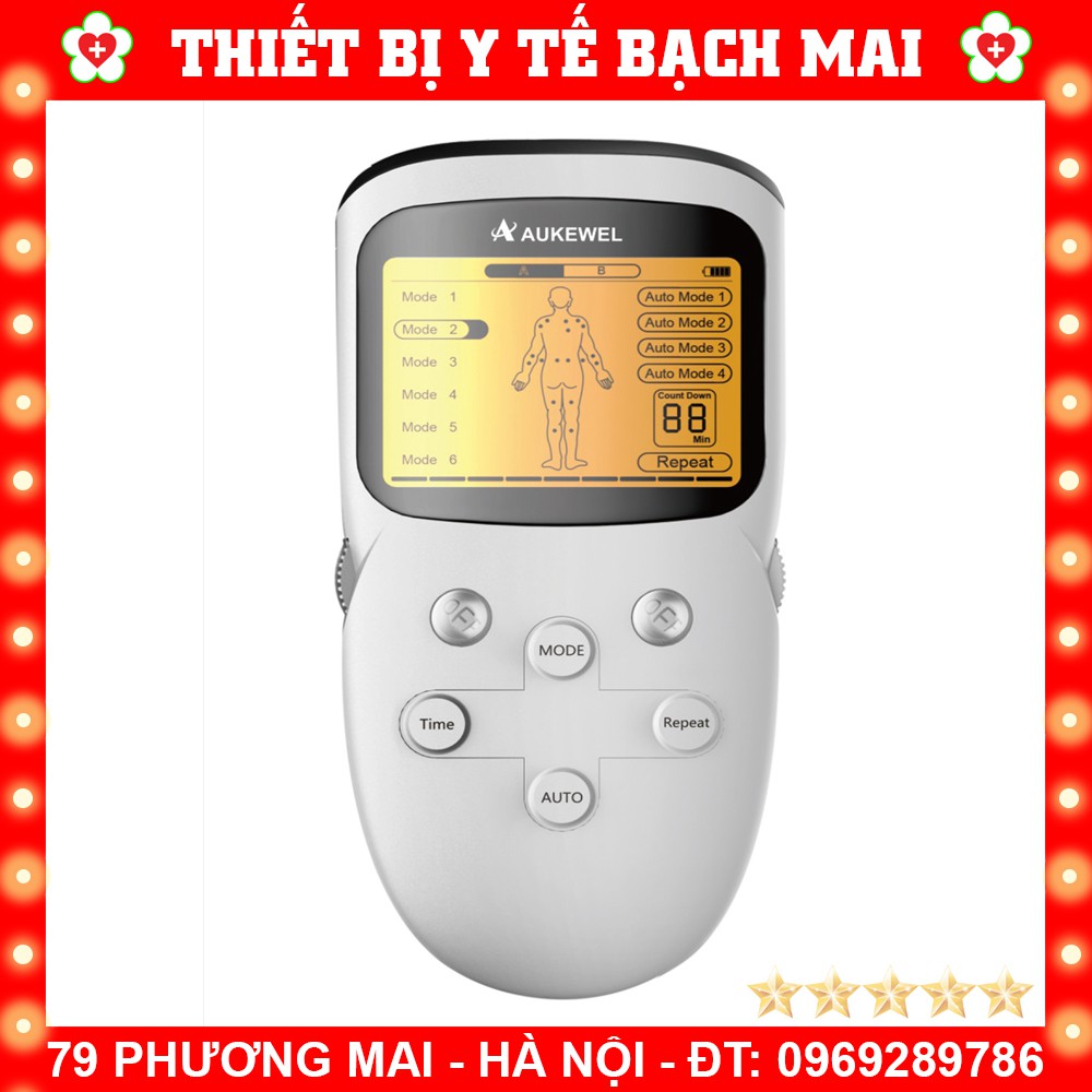 ✅ Máy Massage Xung Điện Aukewel Dr Phone AK-2000V - 8 Miếng Dán, Sạc Pin, Thương Hiệu Đức