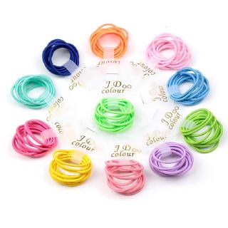 100pcs Korean Fashion Colorful Elastic Hair Ropes Bands for Girls
