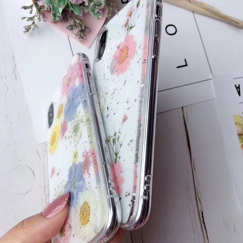 Ốp điện thoại trang trí hoa khô thủ công dành cho iphone 12 11 Pro Max XS MAX XR 6 6S 7 8 Plus SE2020 | BigBuy360 - bigbuy360.vn