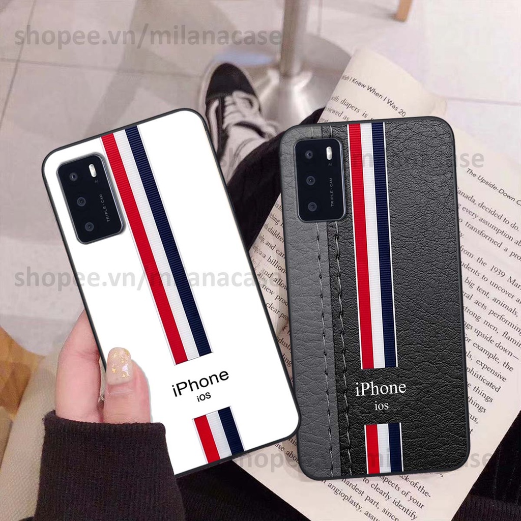 Ốp Oppo A16 in giả da phong cách thể thao, cá tính, thời trang