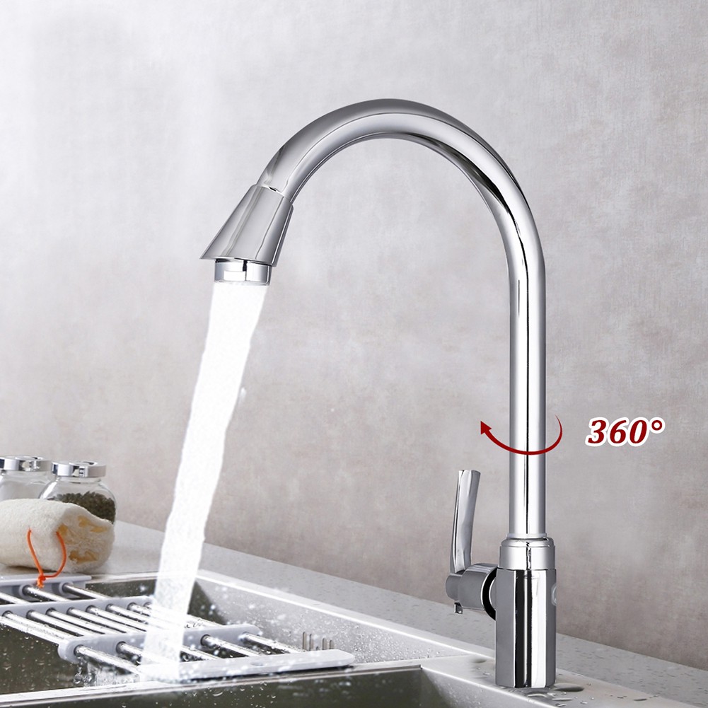 Vòi nước xoay 360 độ bằng inox v16 chất lượng cho nhà bếp