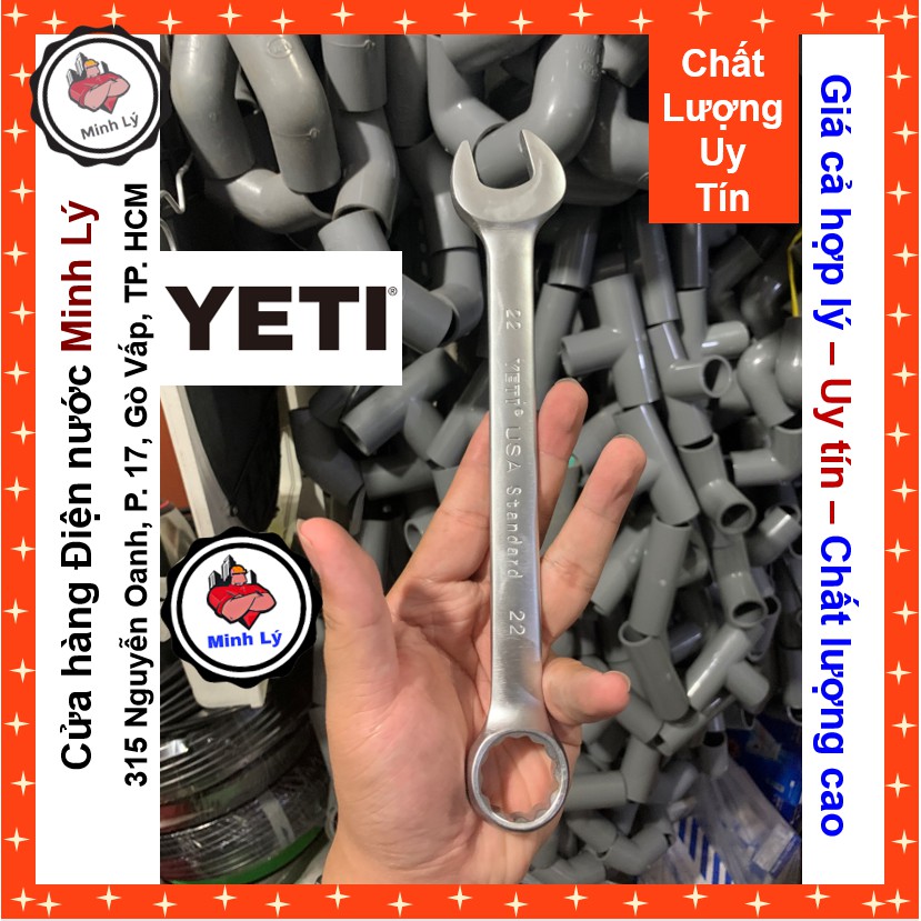 [Chính Hãng] Cờ Lê Vòng Miệng Hợp Kim Thép Chrome Vanadium Cao Cấp YETI Size Thông Dụng 13, 21, 22, 28mm