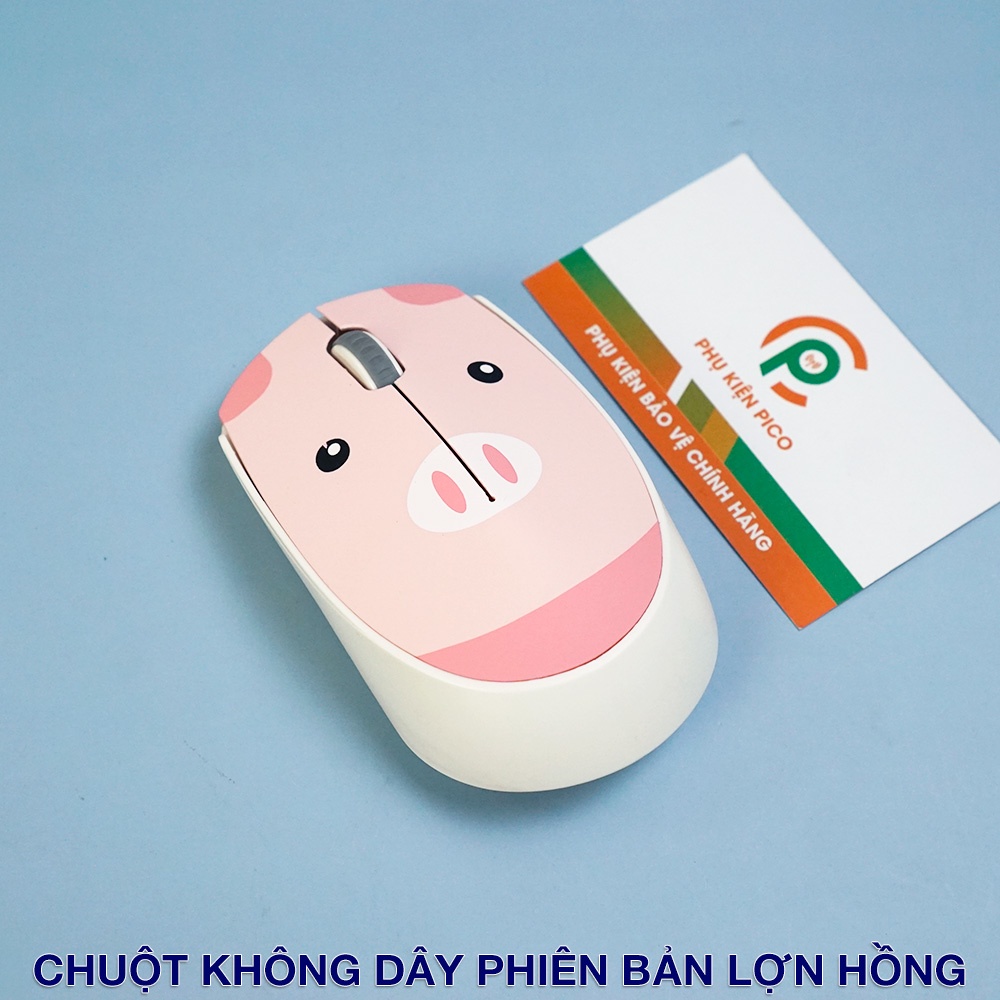 Chuột không dây hồng Wireless - Chuột máy tính không dây dễ thương cute hình thú đối thủ của Logitech