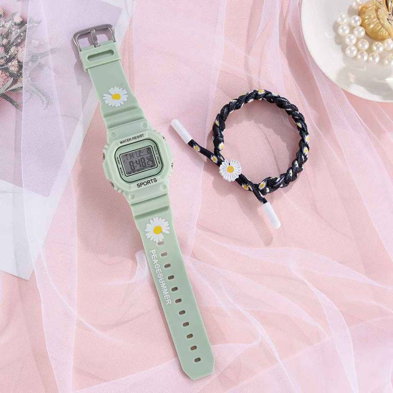 Đồng hồ/Đồng hồ kèm vòng đeo tay/Đồng hồ kèm hộp phong cách thể thao cho nữ sinh