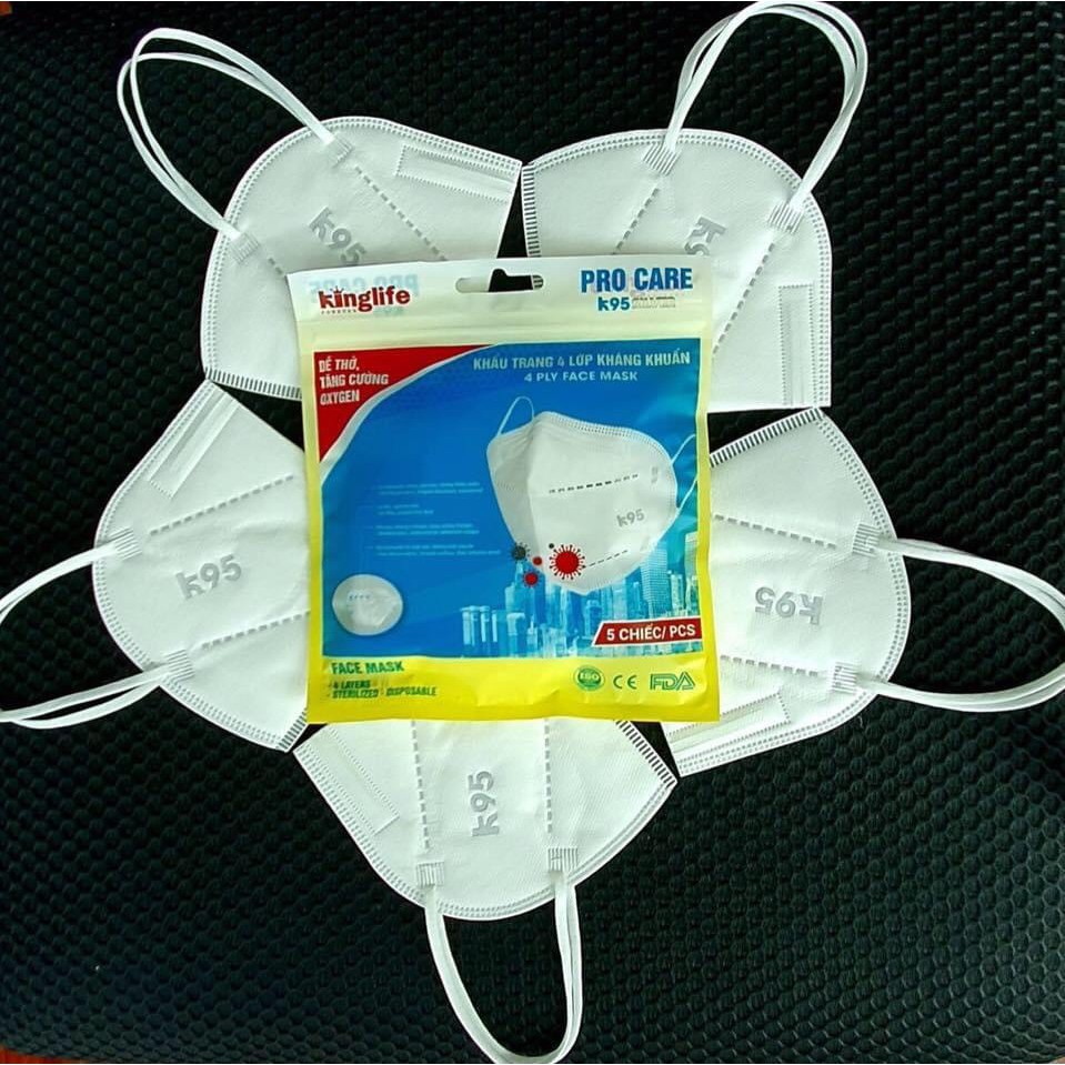 Khẩu trang K95 4 lớp người lớn kháng khuẩn siêu việt, 1 chiếc dùng được 10 lần