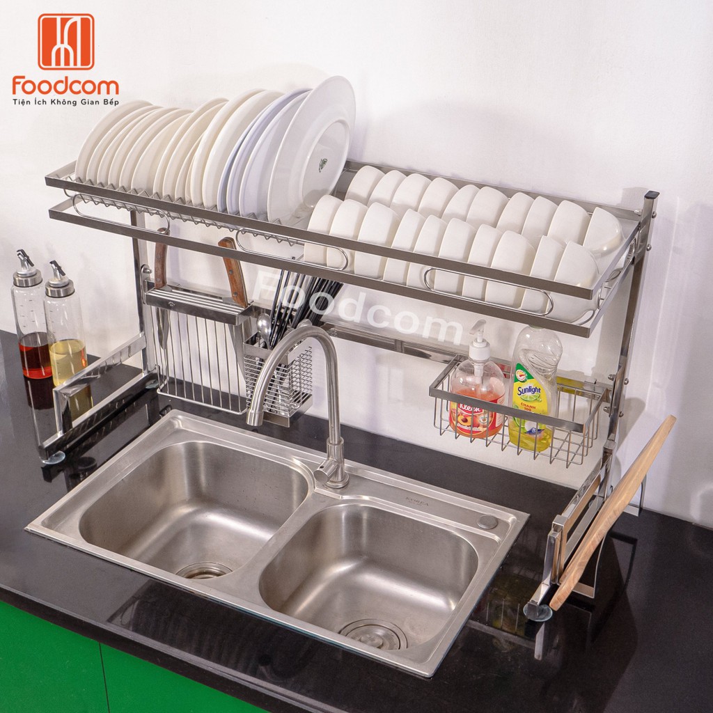 Kệ Chén Đa Năng Foodcom, Kệ Úp Bát Inox Trên Bồn Rửa Thông Minh Tiện Lợi | BigBuy360 - bigbuy360.vn
