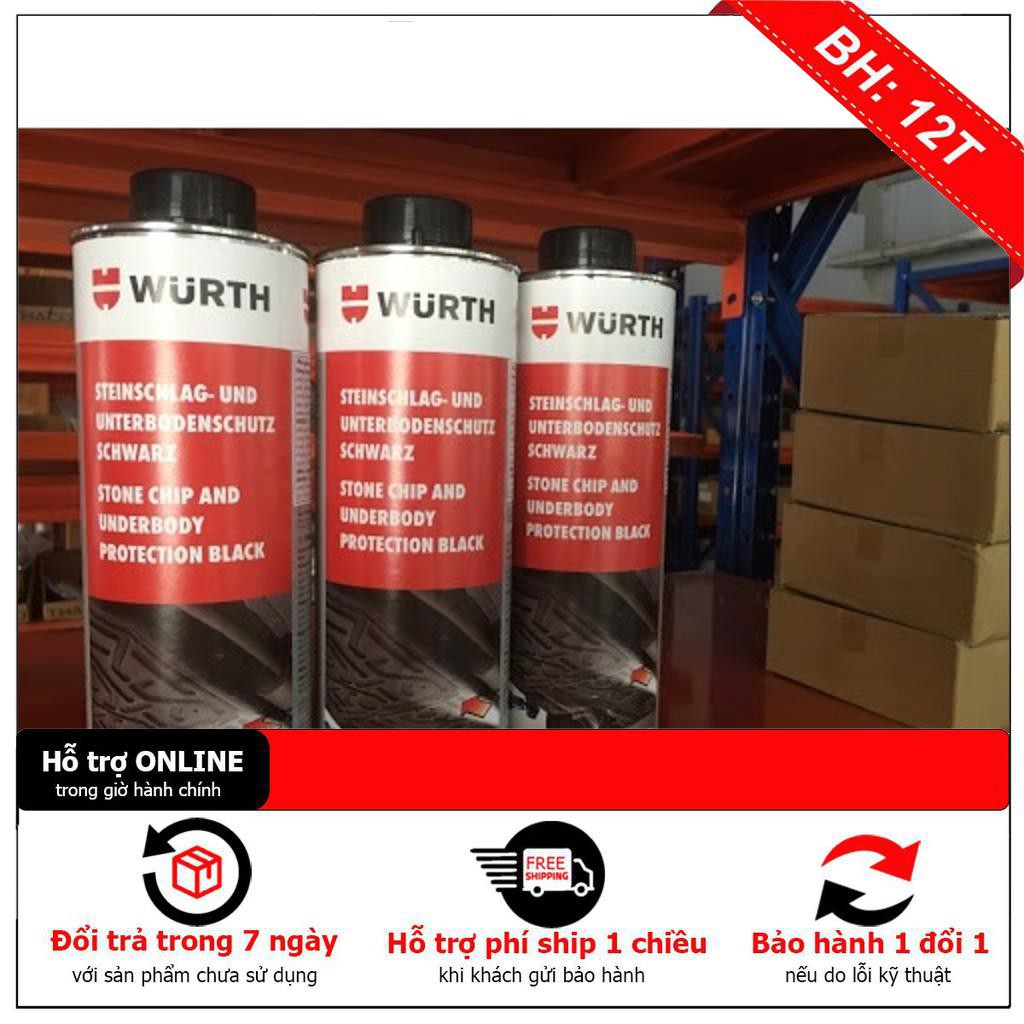 COMBO 5 Chai Sơn phủ gầm Ô Tô Su Non WURTH sản xuất theo công nghệ Đức 1000 ml MH-F68