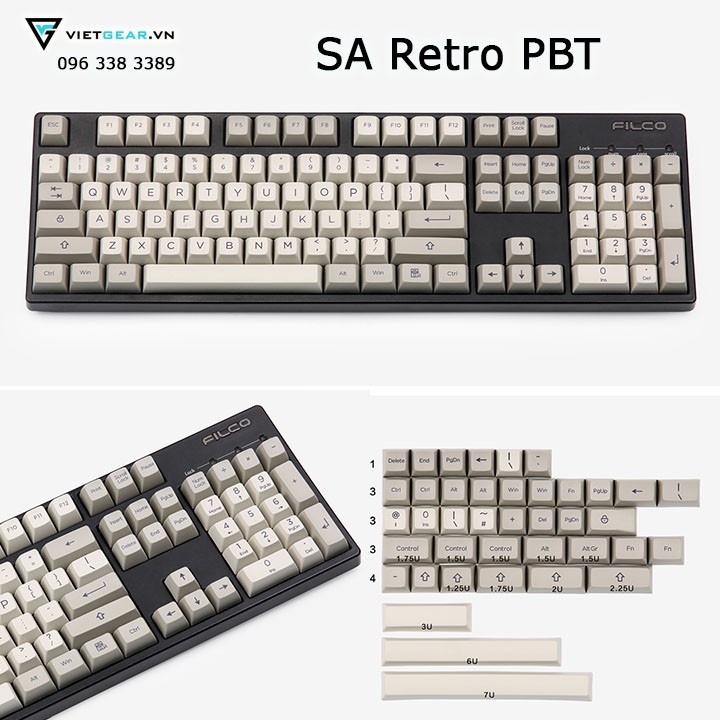 Bộ nút bàn phím cơ SA Restro PBT 149 nút, in dyesub | BigBuy360 - bigbuy360.vn