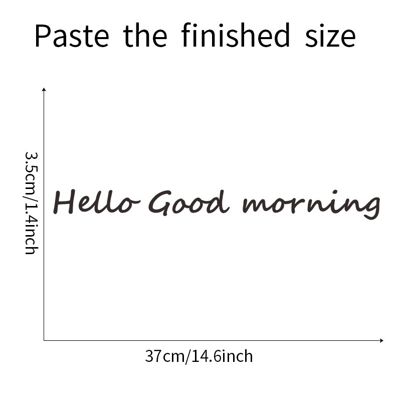 Miếng dán tường chữ Hello Good Morning Family sáng tạo trang trí phòng khách/phòng ngủ