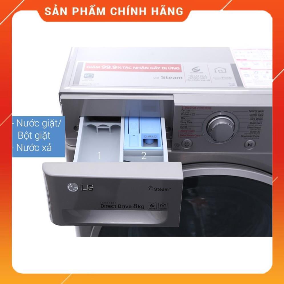 [ VẬN CHUYỂN MIỄN PHÍ KHU VỰC HÀ NỘI ] Máy giặt LG lồng ngang 8kg FC1408S3E, Hàng chính hãng - BH 24 tháng