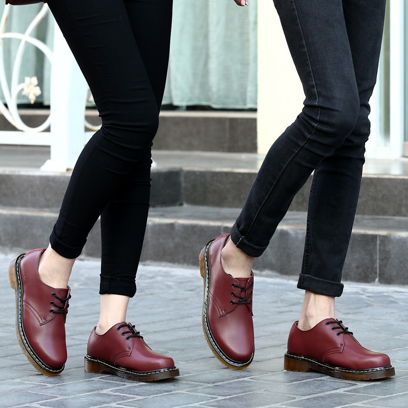 Giày Bốt Martin Da Thời Trang 2019 Dr.martens Air Wair 1461 Cho Cặp Đôi