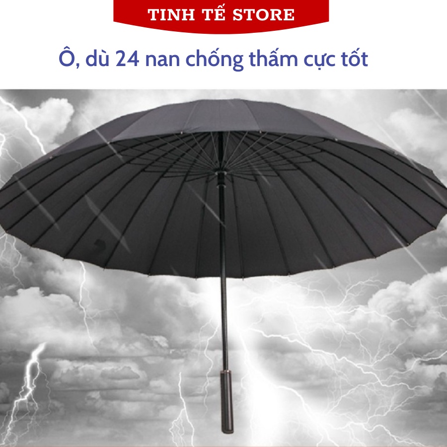 Ô dù cỡ lớn 24 nan, vải chống thấm, cứng cáp, ô dù đi mưa, Cây Dù Che Mưa Cây Dù Che Nắng, Đường kính 116 CM
