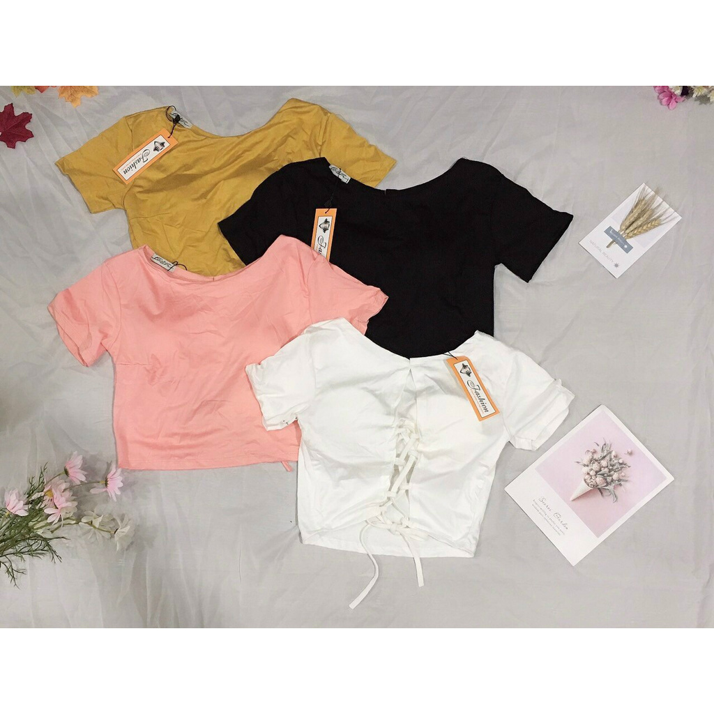 Áo Croptop đan dây sau lưng (dưới 48kg) - CH's Store