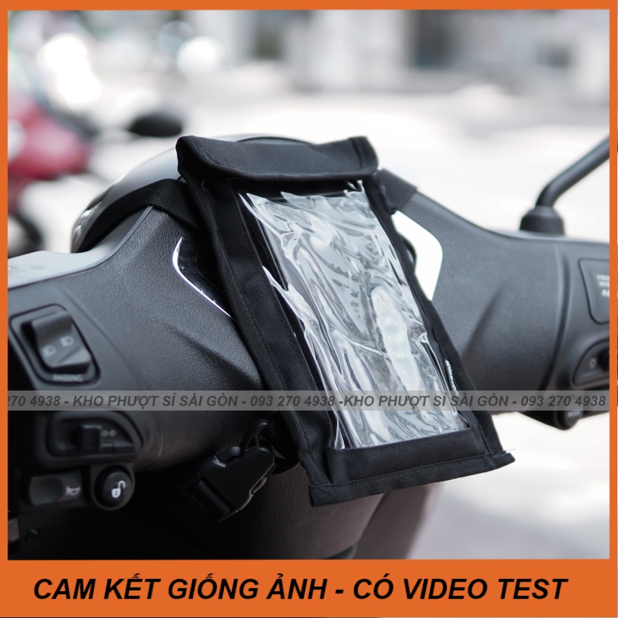 Mẫu túi shipper treo đầu xe MINI chạy giao hàng - Grab - Shipper giá rẻ đựng điện thoại