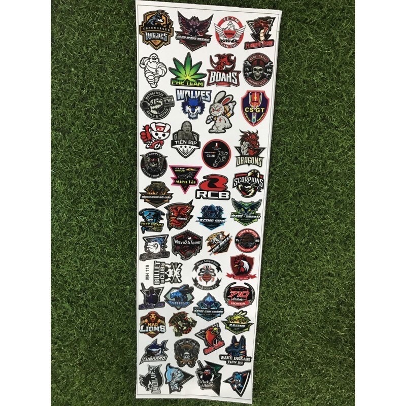 [ Giá 1 Bộ ] Tem Logo Tem Chế Các ido Tem 3 Lớp Chống Nuớc