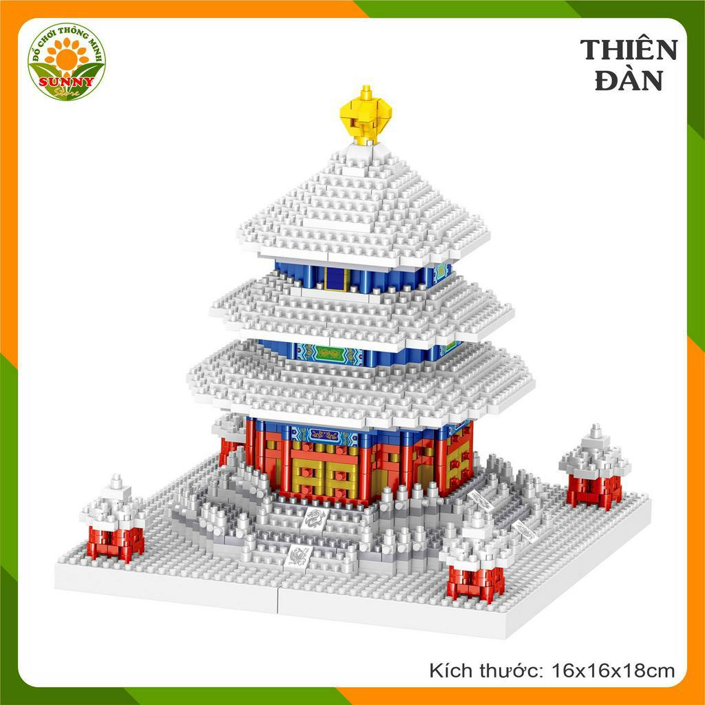 Mô hình lắp ghép 3D Công trình kiến trúc 4 mô hình  Cung điện màu trắng  - 5200+pcs