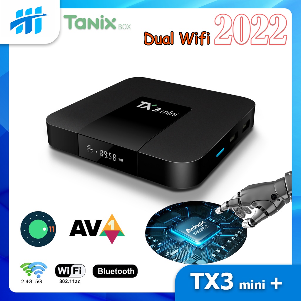 Android Tivi Box TX3 mini Plus - Dual Wifi, AndroidTV 11 - Phiên bản 2022