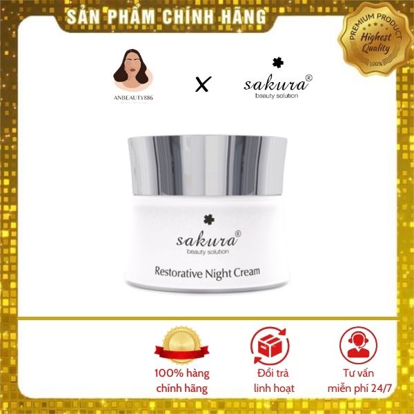 Kem dưỡng trắng, phục hồi da ban đêm Sakura Restorative Night Cream 30g