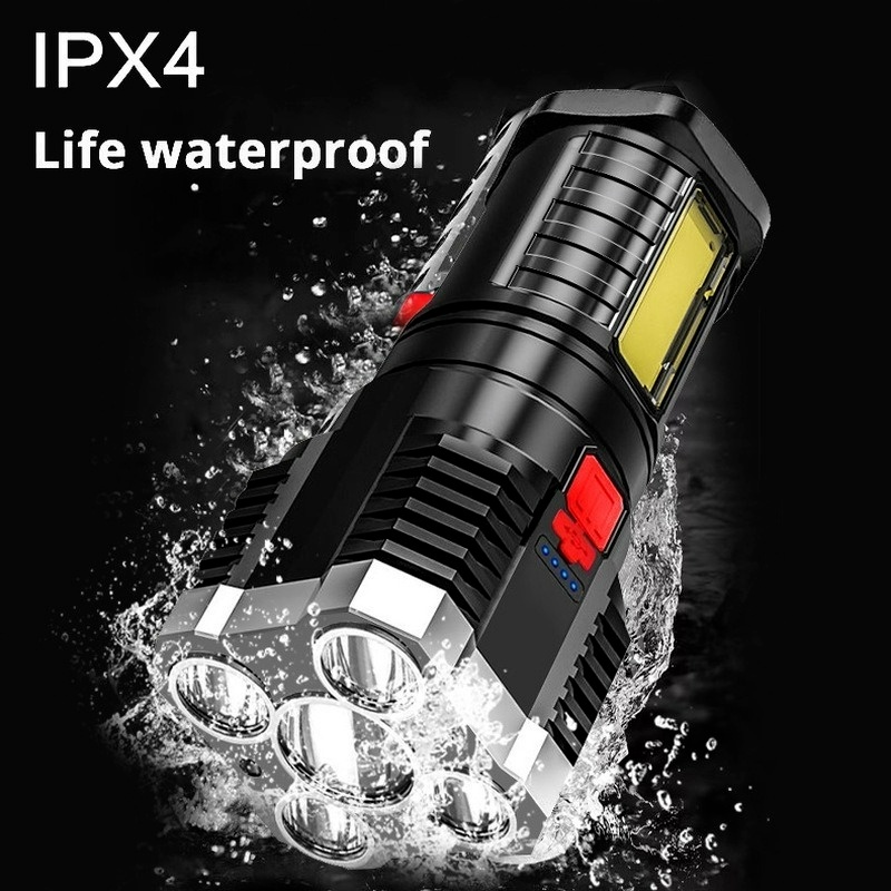 Đèn Pin LED COB Siêu Sáng 3 Trong 1 Có Thể Sạc Lại Tiện Dụng
