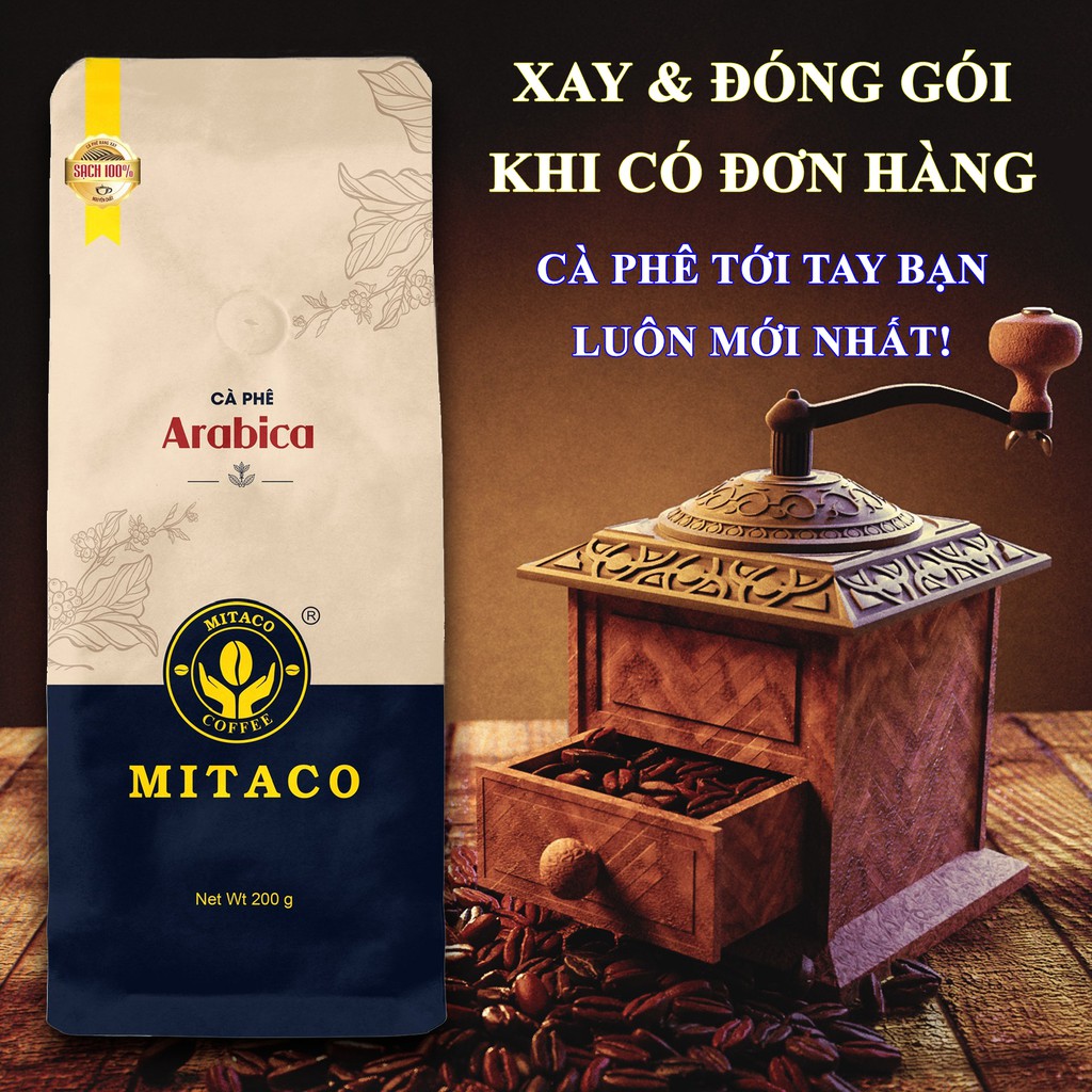 Cà Phê Arabica Nguyên Chất MITACO COFFEE (Gói 200g)