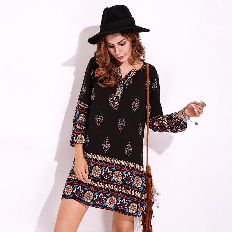 FREESHIP ĐƠN 99K_ Đầm đi biển in họa tiết hoa phong cách boho cho nữ | BigBuy360 - bigbuy360.vn