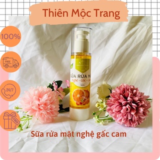 Sữa rửa mặt Nghệ Gấc Cam loại bỏ bui bẩn, làm sạch sâu Thiên Mộc Trang 150ml chiết xuất thiên nhiên