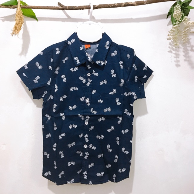 Sơ mi họa tiết Summer cho bé trai sz 1-6y