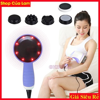 Máy Đánh Tan Mỡ Bụng Cầm Tay💢 VỚI 6 ĐẦU MATXA TÁC ĐỘNG NHIỀU VÙNG TRÊN CƠ THỂ💢 Nhỏ Gọn Cực Dễ Dùng