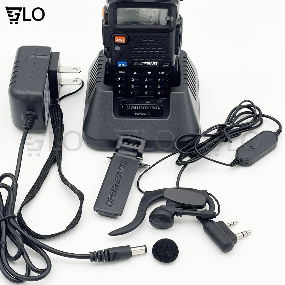 Bộ Đàm Baofeng 0678 UV-5R Có Lcd 2 Băng Tần VHF và UHF Cao Cấp Kèm Tai Nghe Rời