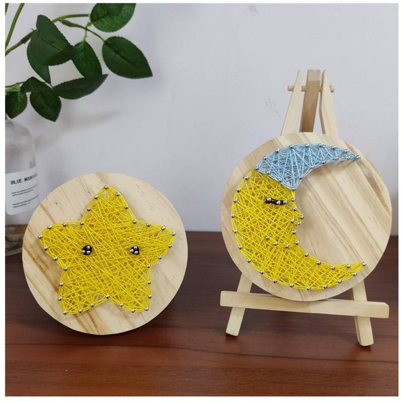 DIY Nail Winding Painting Material Kit/children and Students Craft Class Yarn Painting/valentine's Day Gift