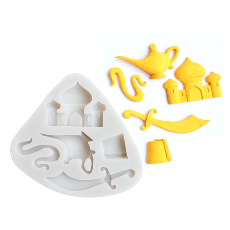 Khuôn Silicone Làm Bánh Tạo Hình Đèn Thần Kì 3D Độc Đáo Tiện Dụng
