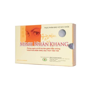 MINH NHÃN KHANG HỘP 30 VIÊN - PHÒNG NGỪA VÀ HỖ TRỢ ĐIỀU TRỊ THOÁI HÓA ĐIỂM VÀNG, ĐỤC THỦY TINH THỂ - GIÁ TỐT