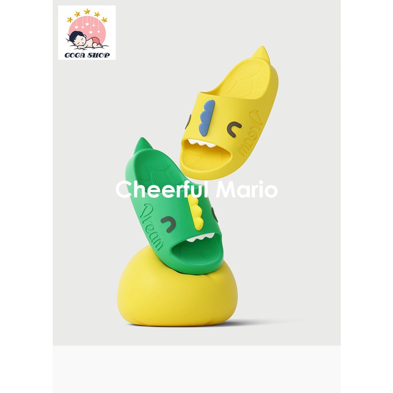 Dép Khủng Long Siêu Nhẹ , Chống Trượt Cheerful Mario Siêu Đáng Yêu Cho Bé