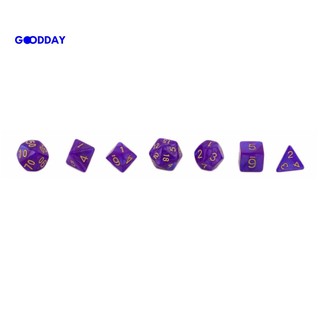 7Pcs KTV Polyhedral Numbers Dice Dragons Game Educational Toy