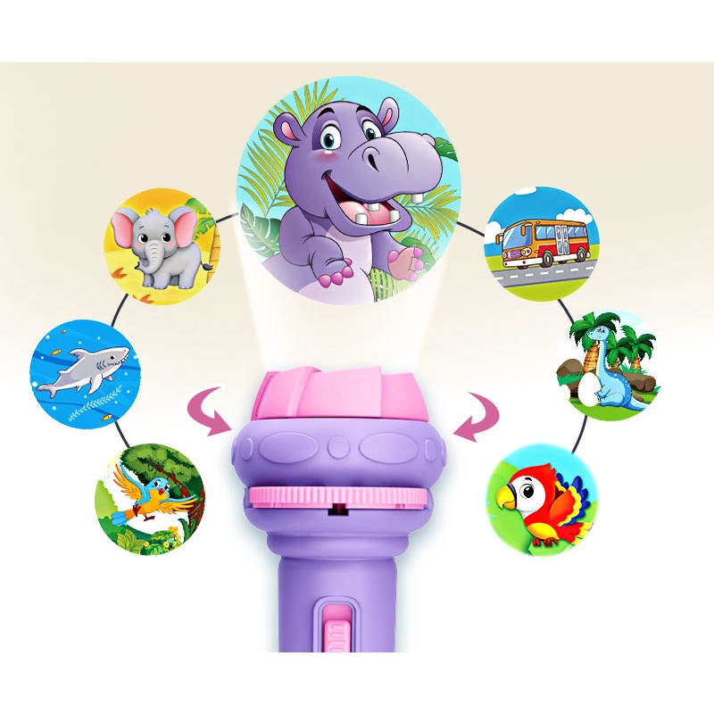 Đèn Pin Chiếu Hình Động Vật Đại Dương Cho Trẻ Em