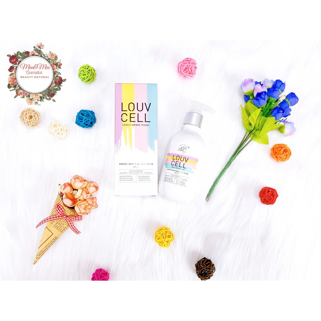Dưỡng Thể trắng da LOUV CELL Crystal Whitening Body Lotion [ Meo&Meo Cosmetics ]