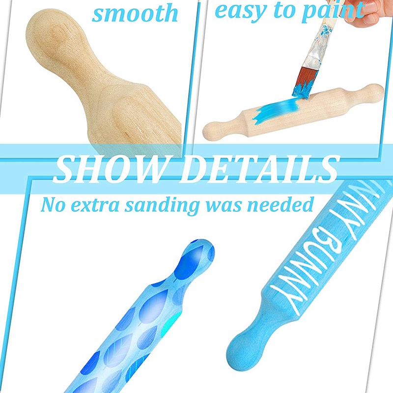 Cây Lăn Bột Làm Bánh Bằng Gỗ Dài 6 Inch