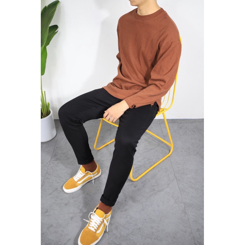 RẺ VÔ ĐỊCH Quần Jeans Nam Rách Gối Chất Jean Cotton Co Giãn Dáng Ôm Thời Trang