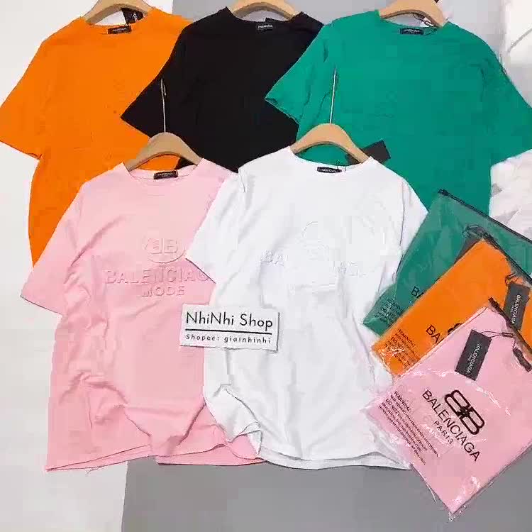 Áo phông nữ chữ BB dập nổi, Áo thun form rộng dáng dài dấu quần BB1312 - NhiNhiShop | BigBuy360 - bigbuy360.vn