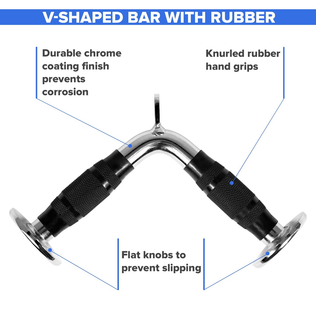 Tay Cầm V-Shaped Bar Kéo Cáp Tập Cơ Tay Sau