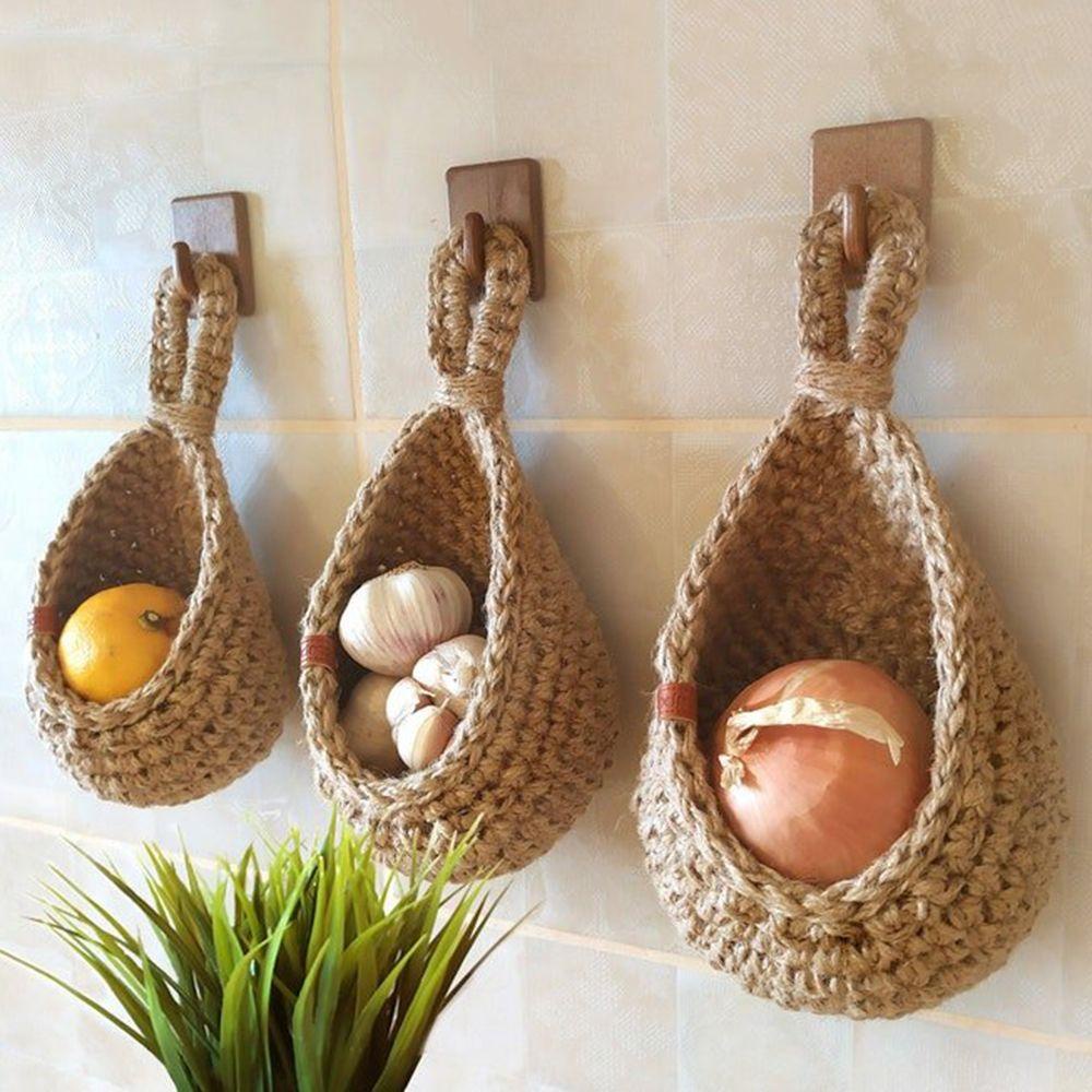 ROSE Rổ Đựng Trái Cây Bằng Vải Dệt Tay Thoáng Khí Phong Cách Boho