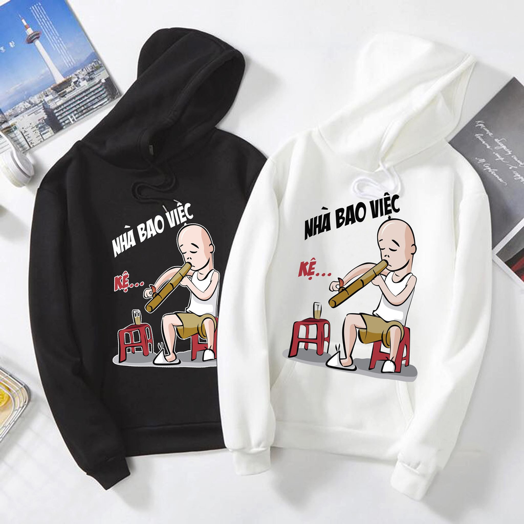 Áo Hoodie Nón Chui Trùm Đầu Nữ Nam Unisex Chất Vải Nỉ Poly Nhà Bao Việc WAH035NO | BigBuy360 - bigbuy360.vn