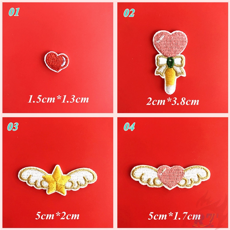 Miếng vải thêu/ủi họa tiết nhân vật Sakura dễ thương để trang trí