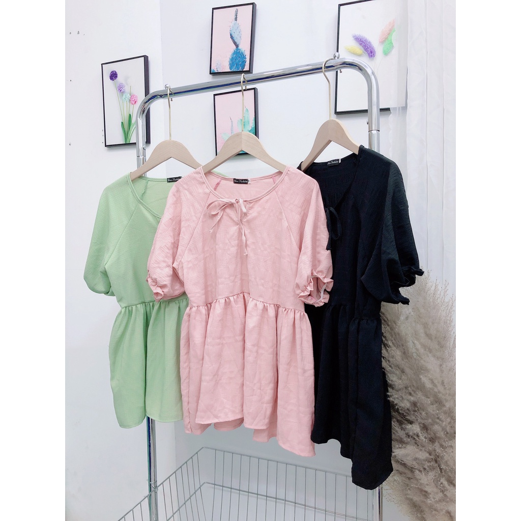 ÁO PELUM THẮT NƠ TAY PHỒNG BIGSIZE A115 ❤ FREESHIP ❤ HÌNH THẬT 100% SHOP TỰ CHỤP