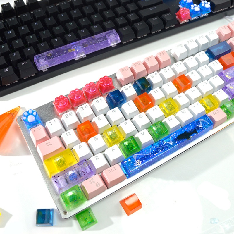 Khuôn Silicon Làm Bàn Phím Cơ Epoxy Pha Lê DIY