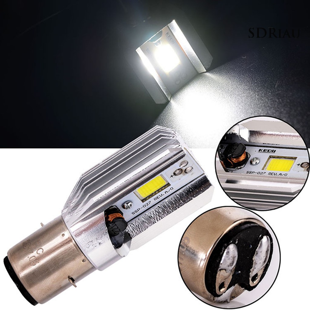 Đèn Pha Led H6 / H4 Cob Siêu Sáng Chống Nước Cho Xe Mô Tô