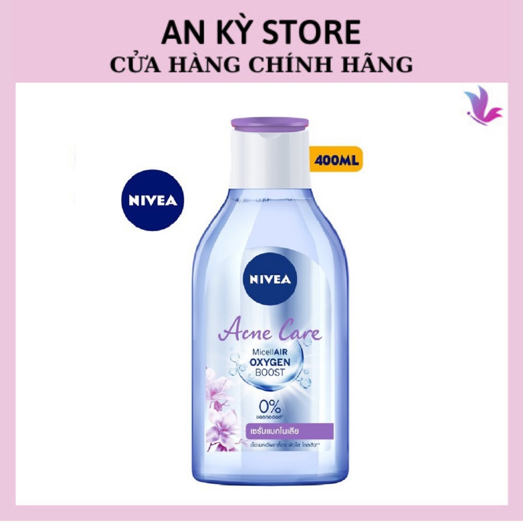 Nước Tẩy Trang NIVEA Ngừa Mụn Acne Care Micellar Water 400ml (màu tím) - 80116