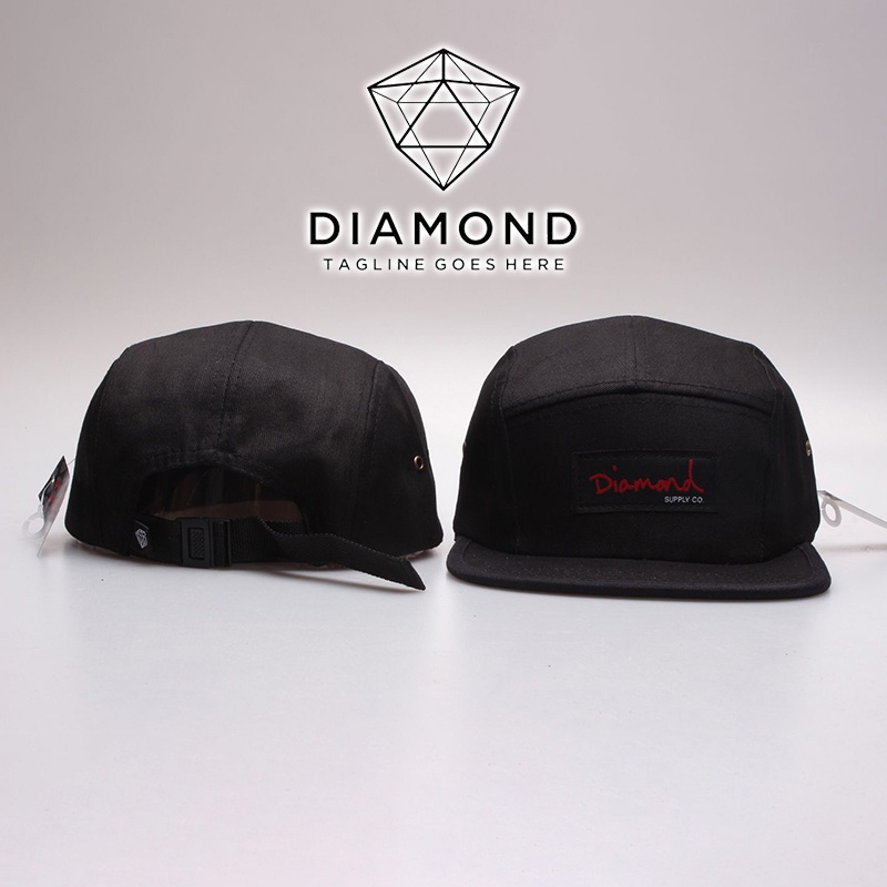 Mũ Lưỡi Trai Thể Thao 5 Tấm Đính Kim Cương Có Thể Điều Chỉnh Kích Thước Dành Cho Nam Và Nữ