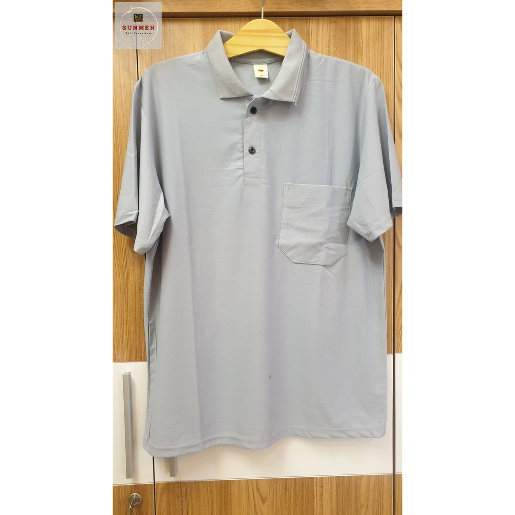 [HCM]Áo Thun Nam Có Túi Trung Niên Loại Trơn Cổ Bẻ From Rộng Tay Lỡ SUNMEN ATNTN001 Đủ Màu Size Từ 50 - 85kg | BigBuy360 - bigbuy360.vn
